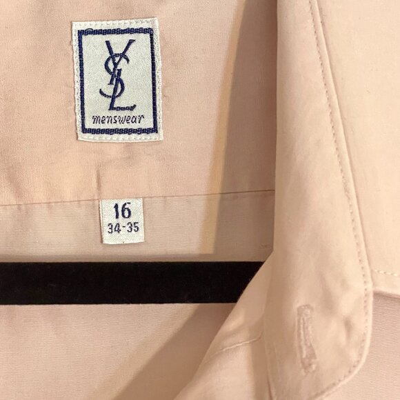 YSL Vintage Pink Oxford Dress Shirt - Picture 2 of 6